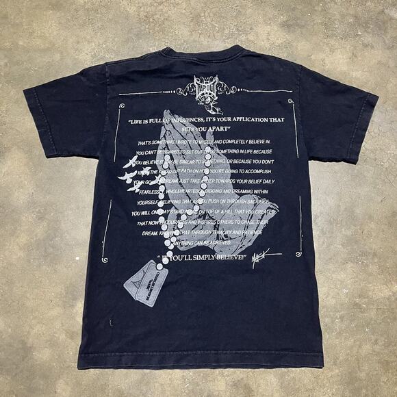 Vintage Y2k Tapout Black Grunge Punk Graphic T-Shirt - Picture 2 of 3